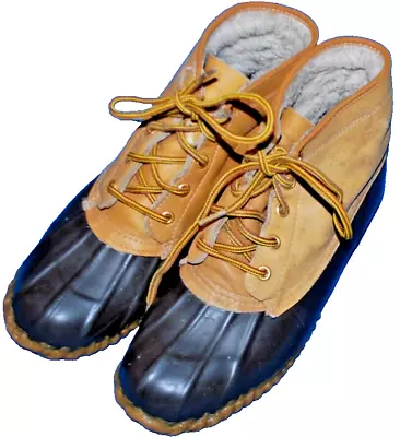 SPORTO - Vtg 1980's Fleece-Lined Rubber Rain DUCK Boots MEN Size 8 (Women 10) • $49.99