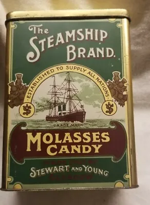 The Steamship Brand Molasses Candy Made Only By Stewart And Young Glasgow Tin  • $59.99