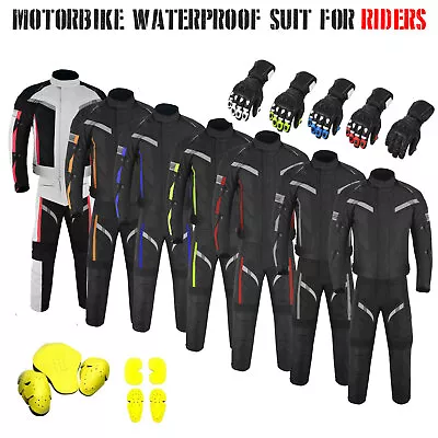 New Motorcycle Motorbike Suits Waterproof Racing Cordura Jacket & Trouser Armour • $126.31