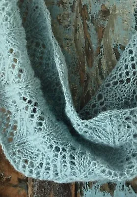 LL9 Knitting Pattern - Lavender Lace Stitch Scarf / Wrap 14x59” • £1.99