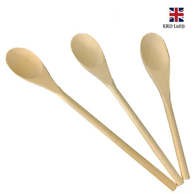 £3.44 • Buy 3pk Wooden Spoons Set Kitchen Cooking Utensils Baking Mixing Serving Tools UK 