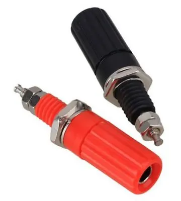 £3.49 • Buy 2 X Binding Post 4mm Terminal Speaker Test Socket Connector Red Black Deep