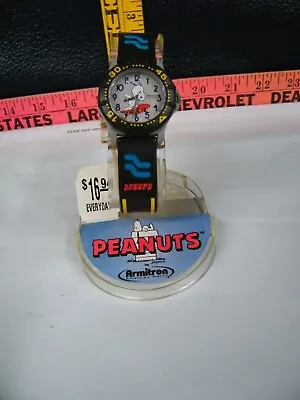 Vintage Armitron Water Resist PEANUTS Snoopy Child's Wristwatch NOS • $29.03