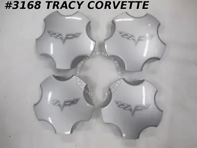 $59 • Buy 2005-2007 Corvette OEM GM 9594652 Silver Painted Wheel Center Caps 4