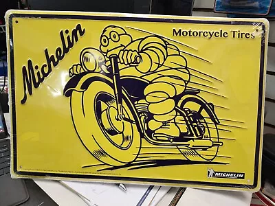 Vintage MICHELIN MOTORCYCLE TIRES Sign • $70