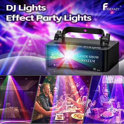 £50.99 • Buy RGB LED Laser Beam Scanner Projector DMX DJ Disco Party Stage Laser Effect Light