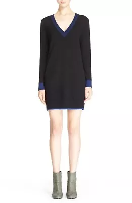 Rag & Bone Jean Kendra V-neck Sweater Dress Merino Wool Blend Long Sleeve XS • $79.99