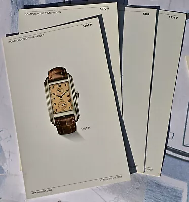 Presentation Technical 4 Models Patek Philippe 2003 Ref. 5070 5101 5109 5134 • $35.79