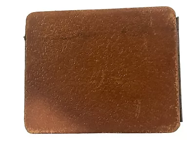 Vintage Leather And Metal Cigarette Case Brown • $9.99