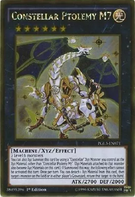 Yugioh - Constellar Ptolemy M7 - 1st Gold Rare NM - Plus Free Holographic Card • $3