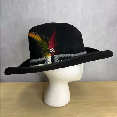 Vintage Western Cowboy Hat 1980’s With Color Feathers Size Large 7 1/4 - 7 3/8 • $75