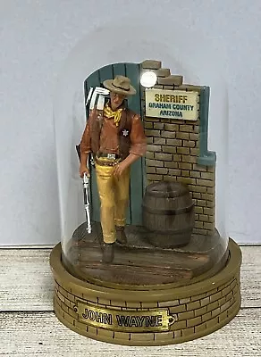 Franklin Mint John Wayne Hand Decorated Figurine With Glass Dome Ltd Edition • £12.99