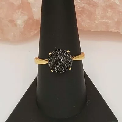 Designer Affinity Diamonds Sterling Silver And Black Diamonds Ring Size 9 • $85.64