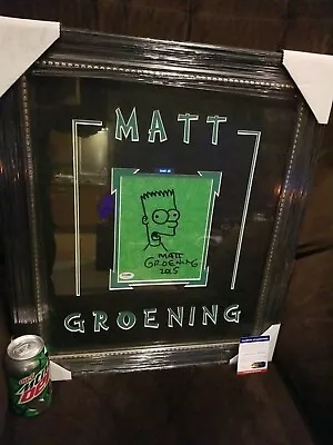 Matt Groening Sketch Simpsons Signed Autograph PSA DNA 1/1 ULTRA RARE Framed! 📈 • $4000