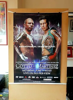 MIGUEL COTTO Vs. SERGIO MARTINEZ : Original HBO PPV CCTV Boxing Fight Poster 30D • $107.35