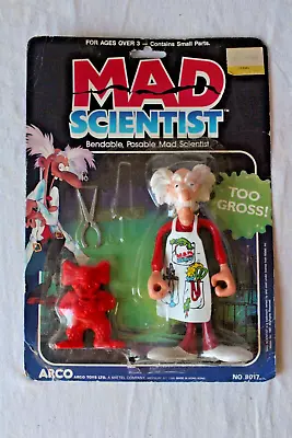 Mad Scientist Bendable Posable Figure Blue Monster Lab Arco Mattel 1987 RARE NEW • $49.99