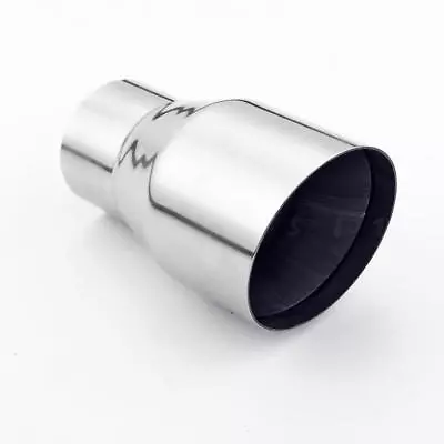 TRI-HYBERS 2  Inlet 3  Outlet Stainless Steel Exhaust Tip Pipe Angle Cut Round  • $29.97