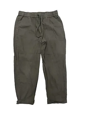  J.CREW Khaki Green Women's Jogger Drawstring Utility Cargo Pants Sz 12 • $8.21