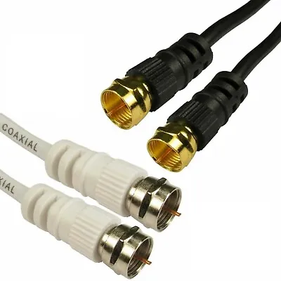 Coaxial Cable Aerial Satellite Type Lead Male Extension RG6 Coax Sky Media • £2.08