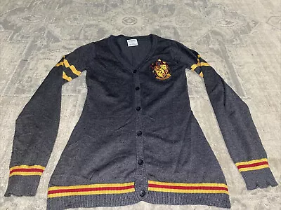 Harry Potter Girls Size XS XSMALL Button Cardigan Gyffendor Gray • $14