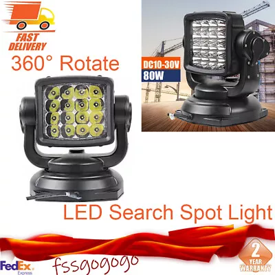 360° Rotate Boat 10000LM Remote Control Spotlight Marine Searchlight Magnetic • $272