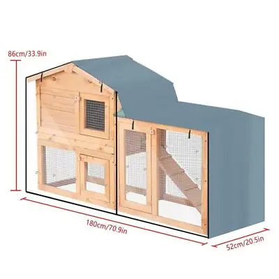 Chicken Coop Hen House Cover Large Rabbit Hutch Poultry Cage Dust Cover • $35.17