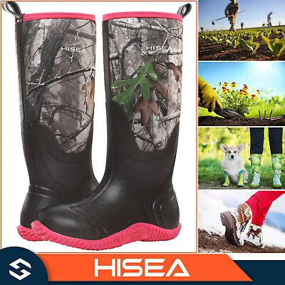 HISEA Outdoor Women Boots Neoprene Rubber Insulated Muck Mud Chore Working Boots • $48.99