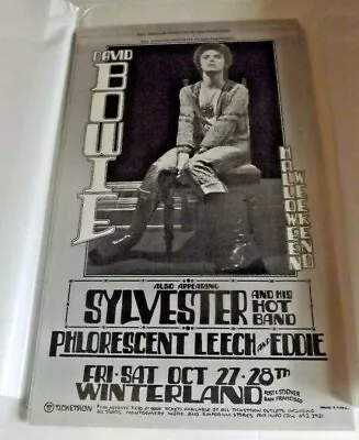 $699 • Buy David Bowie 1972 Winterland Original Concert Poster By Randy Tuten 