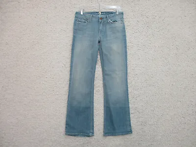 7 For All Mankind Jeans 28 Womens Blue Denim Straight Leg Casual Light Wash Logo • $8.92