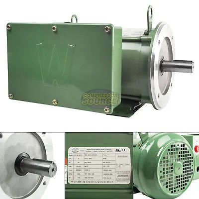 5 HP Farm Duty Single Phase Electric Motor C-Face 1800 RPM 184TC TEFC 208-230V • $701.95