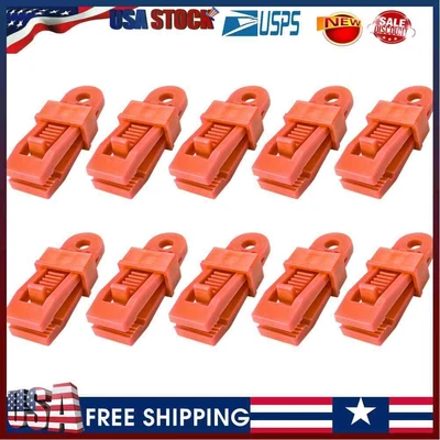 $9.55 • Buy 10pcs Outdoor Large Canopy Rope Clamps Windproof Awning Tent Alligator Barb Clip