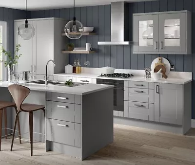 Shaker Grey Complete New Kitchen 9 Units + 1 X 3m Worktop + Sink + Mixer Tap  • £1300