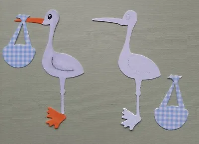 Luxury Mr Stork New Baby Boy Girl Cute Die Cuts X 6 • £1.80