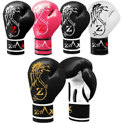 Junior Boxing Gloves Kids Punch Bag Sparring Training Leather Gloves 468 OZ • £11.99