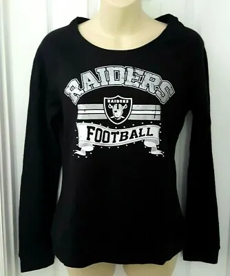 Las Vegas Raiders Womens Juniors Sweatshirt Size Medium 7/9 Rhinestone Logo New • $14.95