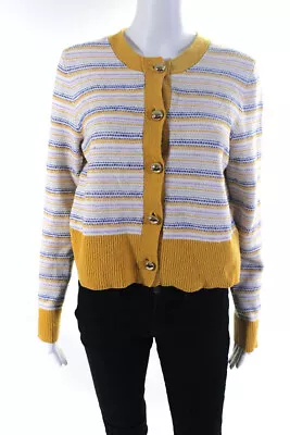 Milly Womens Striped Tweed Cardigan Size 10 15775925 • $34.01