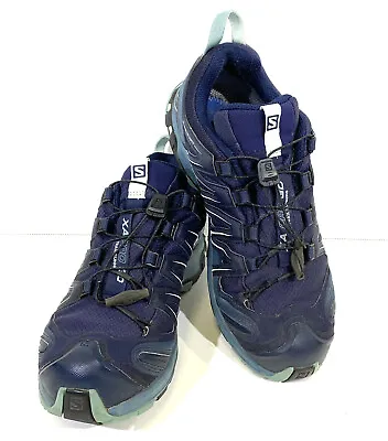 Salomon XA Pro 3D GTX Women's Sz 8 Navy Blazer/Mallard Blue Hiking Shoes H1-23* • £33.72