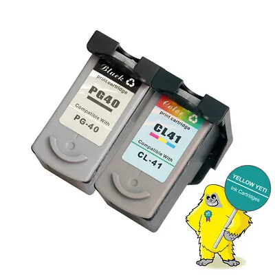 2 Ink For Canon PG40 CL41 Pixma IP1300 IP2500 MP150 MP160 • £28.39