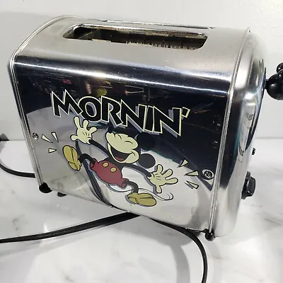 Villaware MICKEY MOUSE MORNIN 2-Slice TOASTER Tested & Works NO SOUND • $24.90