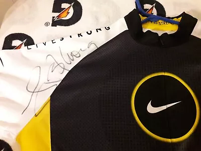 Nwt Lance Armstrong Signed Livestrong Team Cycling Jersey Full Psa Dna Letter • £665.08