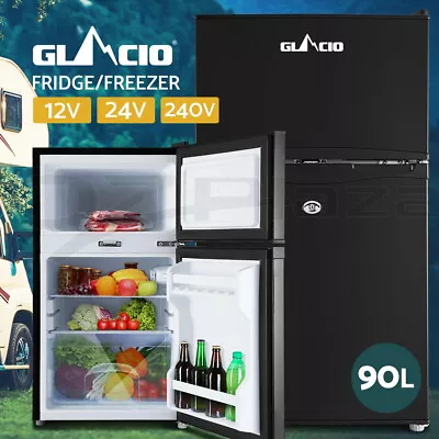 Glacio 90L Portable Camping Fridge Freezer Cooler Upright 12V/24V/240V Caravan • $431.95