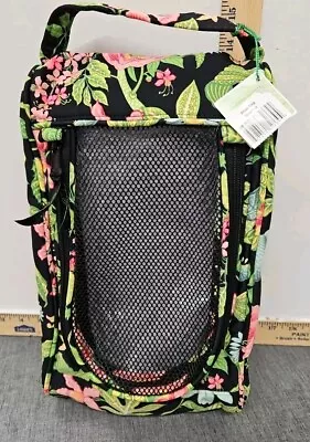 Vera Bradley Shoe Bag Travel BOTANICA - Black & Green -  NWT • $19.99