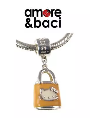 £30.99 • Buy BNIB AMORE BACI 925 Sterling Silver YELLOW HELLO KITTY PURSE Charm Bead
