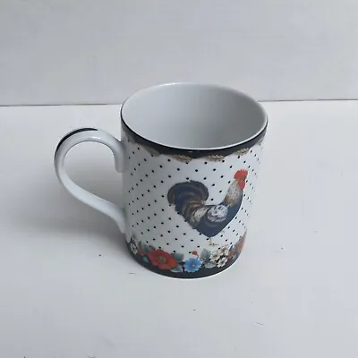 Vera Bradley Rooster Flowers Polka Dots Coffee Tea Mug Cup • $9.99