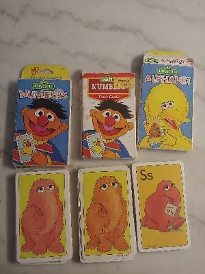 Sesame Street Flash Cards  NUMBERS/ALPHABET-3 Packs Of 30 COMPLETE* VTG**1986*  • $10