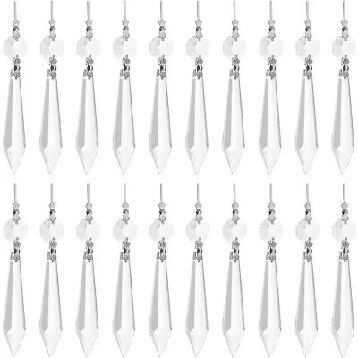 $10.99 • Buy Replacement Clear Chandelier Icicle Crystal Prisms (38mm, 20 Pack)