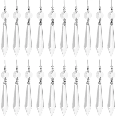 $11.99 • Buy Replacement Clear Chandelier Icicle Crystal Prisms (38mm, 20 Pack)
