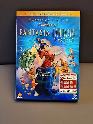 2 DISC COMBO PACK Fantasia 2000 DVD (Walt Disney Mickey Mouse) W/ Slipcover • $9.99