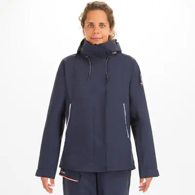 Women Waterproof Wind-Proof Rain Jacket Top Coat Sport Sailing 300 Navy Tribord • £52.98