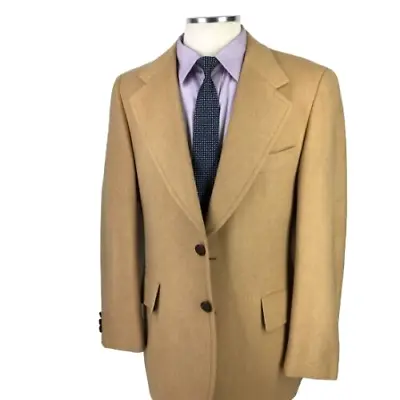 40L Austin Reed London Mens 1970s Vintage Pure Camel Hair Blazer Sport Coat Mint • $78.95